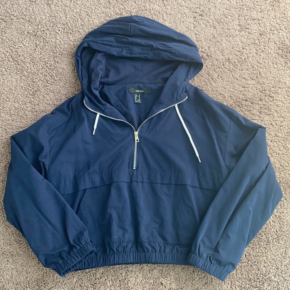 Navy Blue Half Zip Jacket